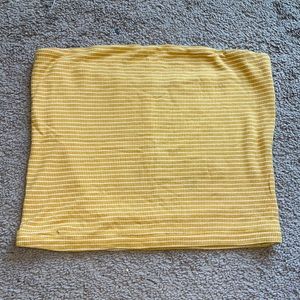 medium, yellow & white american eagle tube top